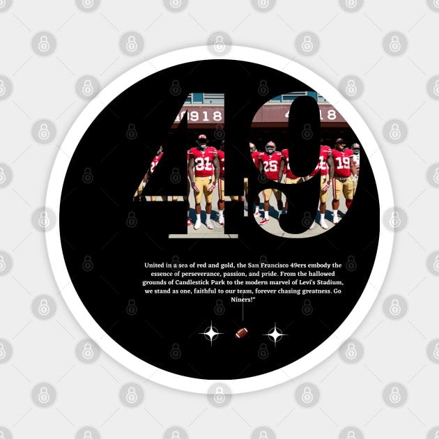 49 ers graphic design, funny 49 ers victor illustration design Magnet by Nasromaystro